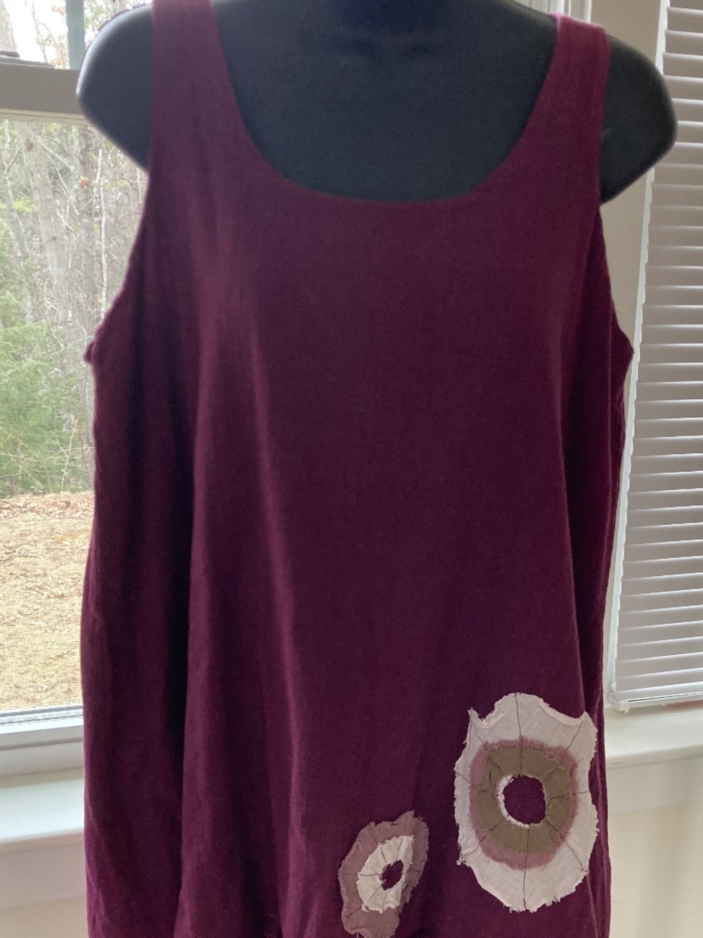 Irisza Floral Applique Cotton Tunic / Mini Dress